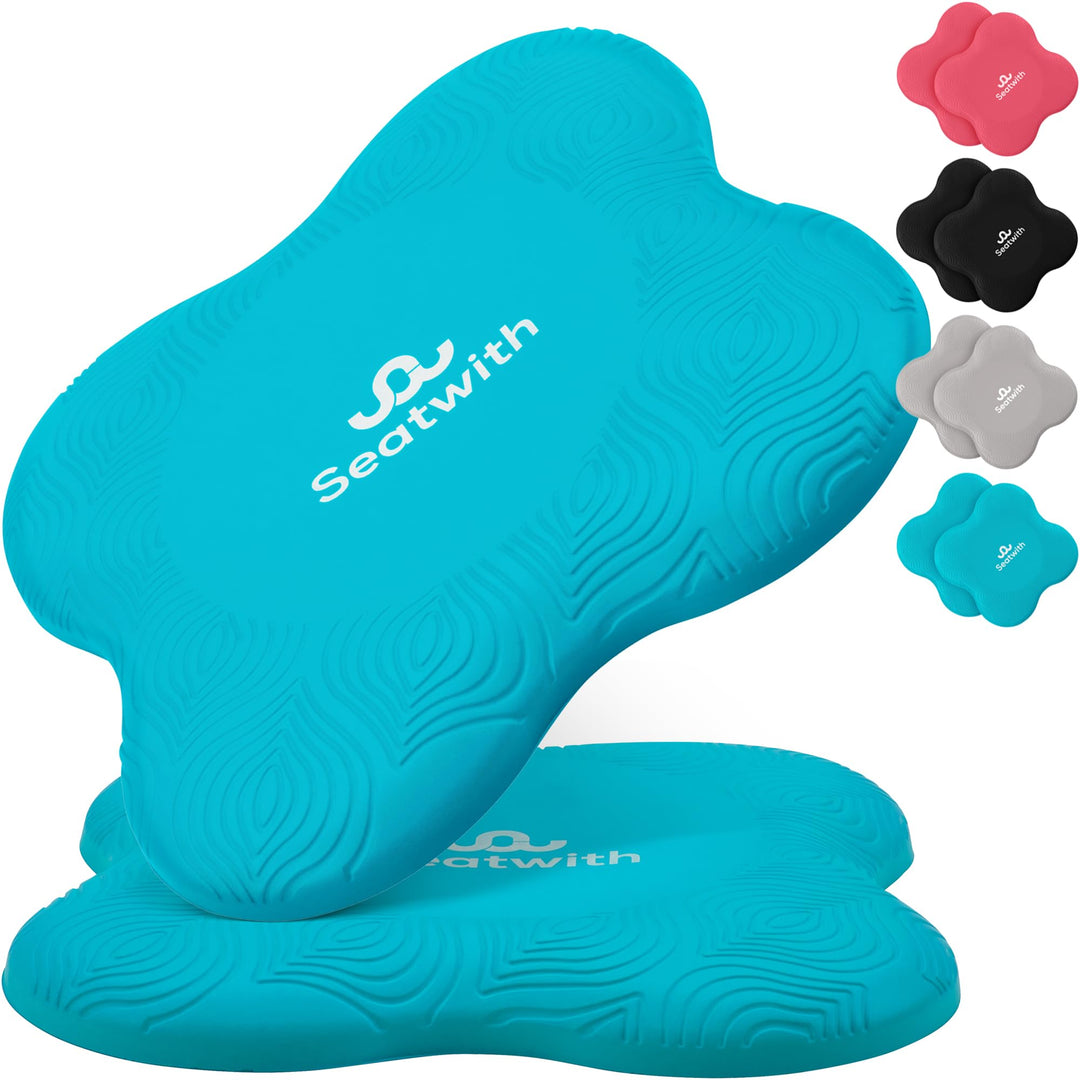 Yoga-Knie-Pad 2er Pack Kniekissen mit Transportbeutel+Trainingsanleitung PDF Maximale Entlastung und