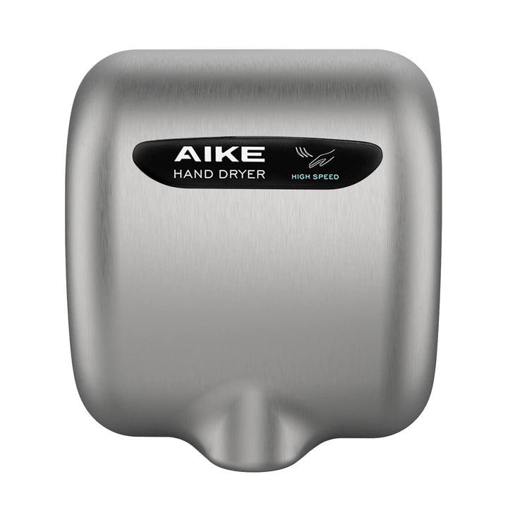 AIKE AK2800B ECO Händetrockner - elektrisch, aus gebürstetem Edelstahl mit Sensorautomatik und HEPA-