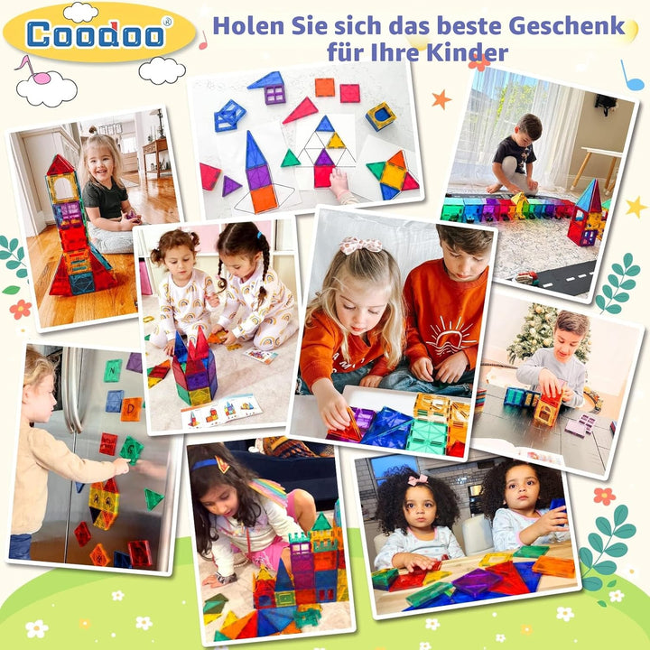 60magnetische Bausteine,Kinderspielzeug,STEM-Magnetblöcke,sensorisches Spielzeug, Kinderspiele, Magn