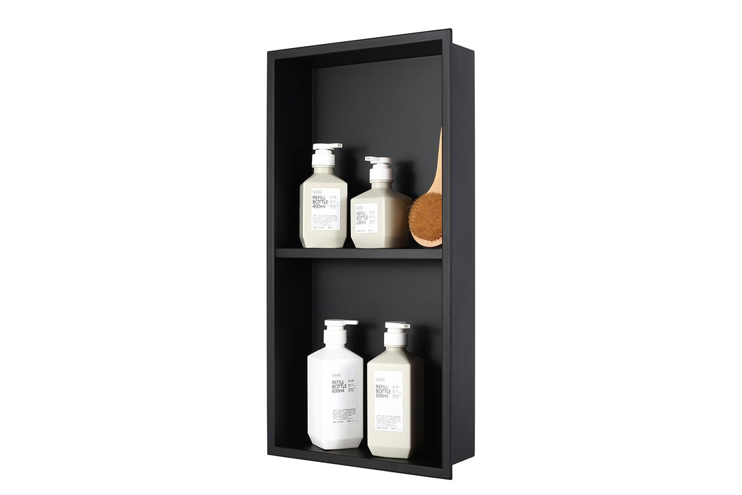 IKITRAEE Edelstahl Einbaunische Badezimmer Wandnische für Dusche，Integrierte Fliesenlose Duschablage