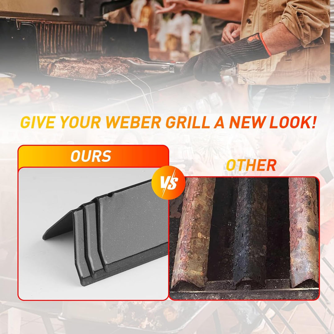 7635 38,8CM Porzellanemaille Flavoizer Bars für Weber Spirit I,II 200 Serie E210 S210 Grills, Brenne