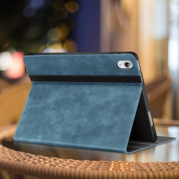 HOLIMET Hülle für iPad 10 Generation 2022 mit Stifthalter, iPad 10 Gen 2022 PU Leder Case TPU Rückse