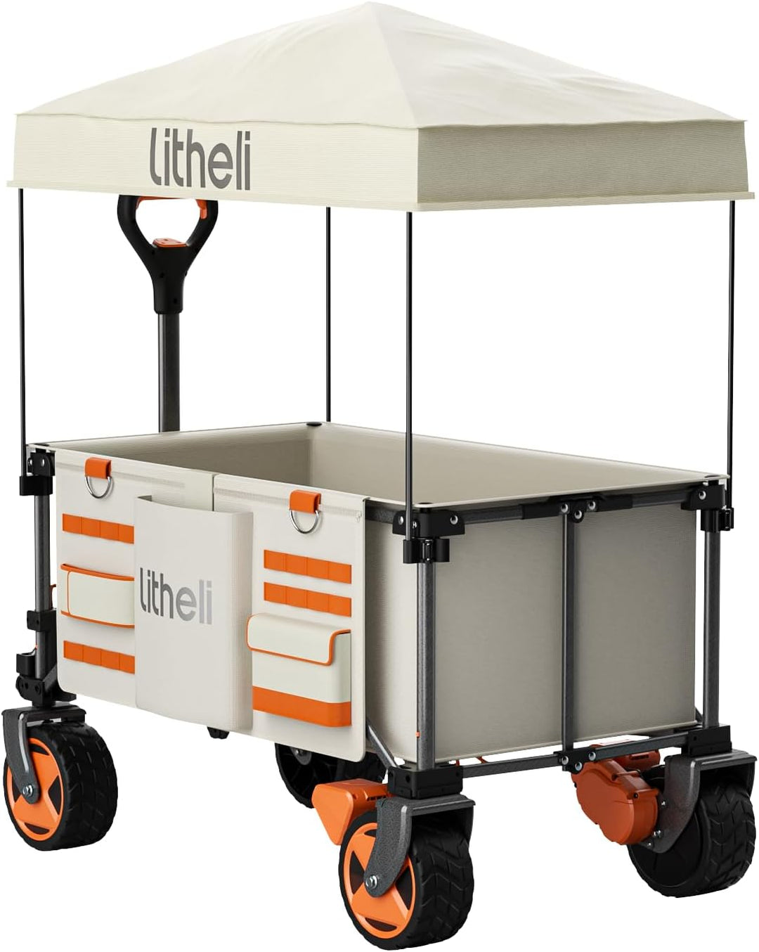 Litheli Faltbare Trolley Dach Markise für Bollerwagen, Sonnenschutz 600D Oxford Stoff Cart Dach für