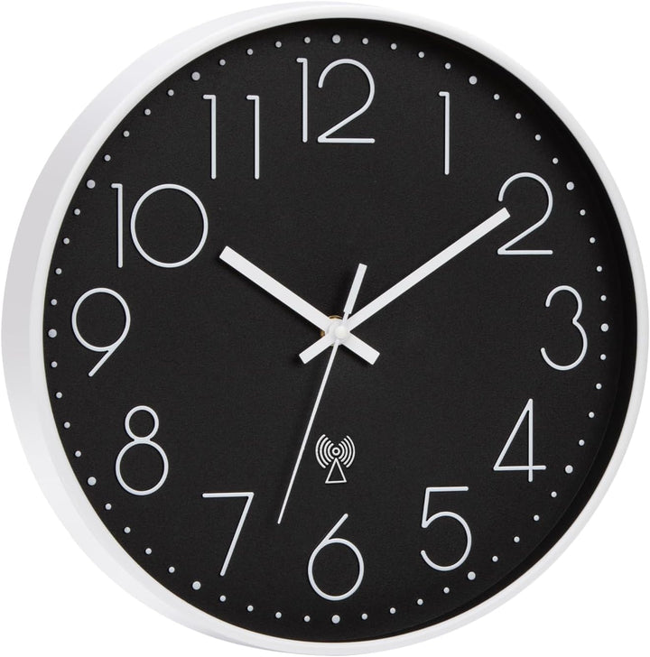 VIVILINEN Funkuhr geräuschlos Wanduhr Ohne Tickgeräusche Modern Funkwanduhr Lautlos Wanduhr Nicht Ti
