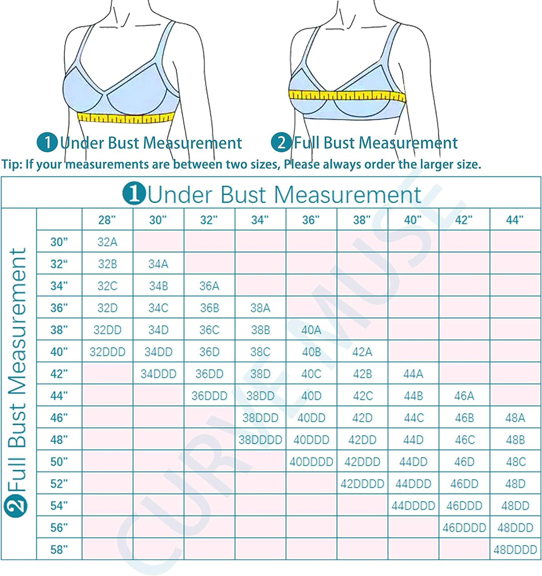 Curve Muse Damen-BH, ungefüttert, Balconette, Baumwolle, Spitze, Übergrösse, 2er- oder 3er-Pack 75E