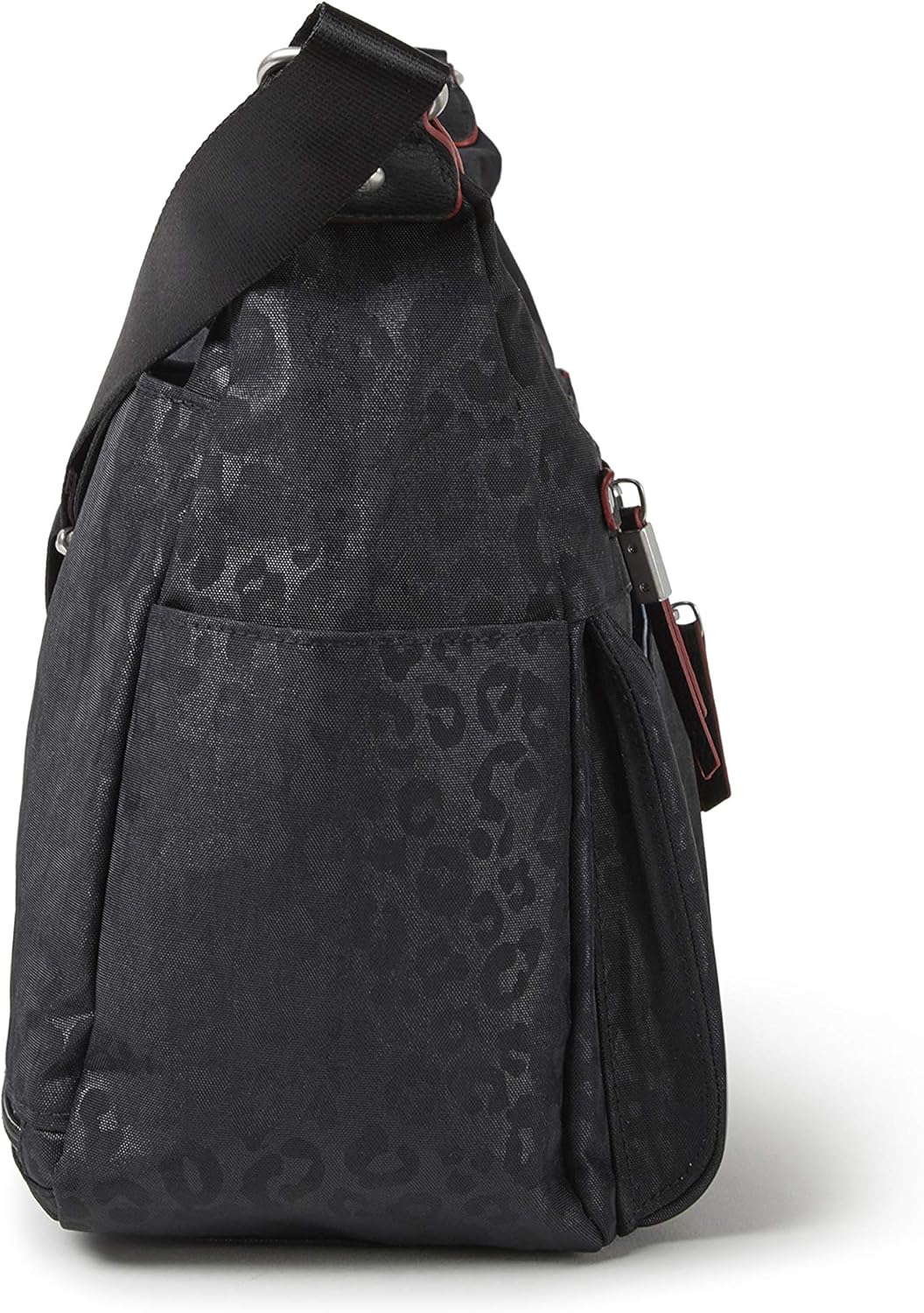 Baggallini Damen Anywhere Large Überall Hobo Einheitsgrösse Schwarz (Black Cheetah), Einheitsgrösse