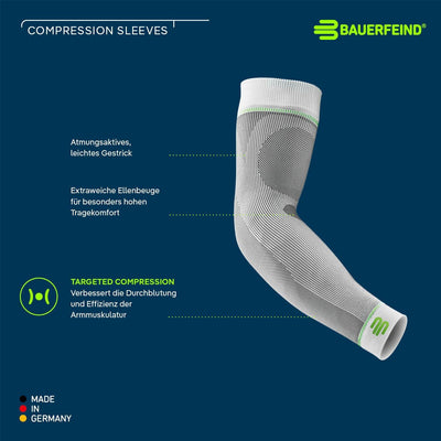 Bauerfeind Arm Sleeve „Sports Compression Sleeves Arm“, 1 Paar Sport Kompressions-Armbandagen, Unise