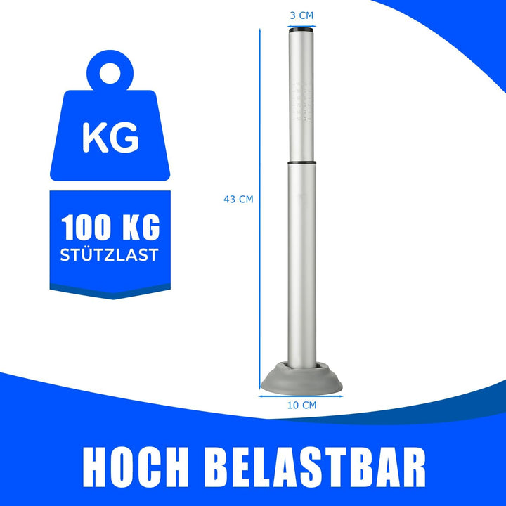 AUTOLIGHT 24 Aluminium Deichselwaage Stützlastwaage 50-100 kg mit Standplatte | Stützlastmesser für
