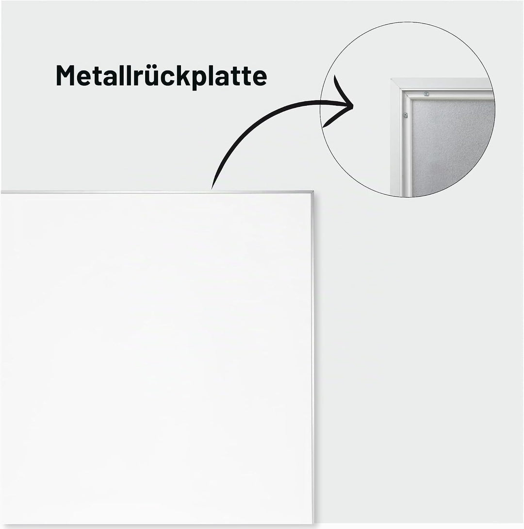 DESQ Whiteboard Ultradünnen Aluminium Rahmen - 45 x 60 cm, Magnethaftend, Frei schwebender 3D-Look 4