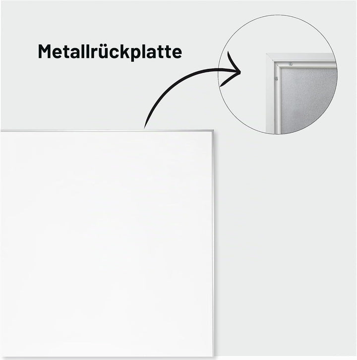 DESQ Whiteboard Ultradünnen Aluminium Rahmen - 45 x 60 cm, Magnethaftend, Frei schwebender 3D-Look 4