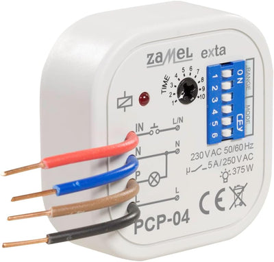 Zamel PCP-04 Zeitrelais Multifunktionsrelais für Unterputz Dosen Zeitschalter 8 Verschiedene Funktio