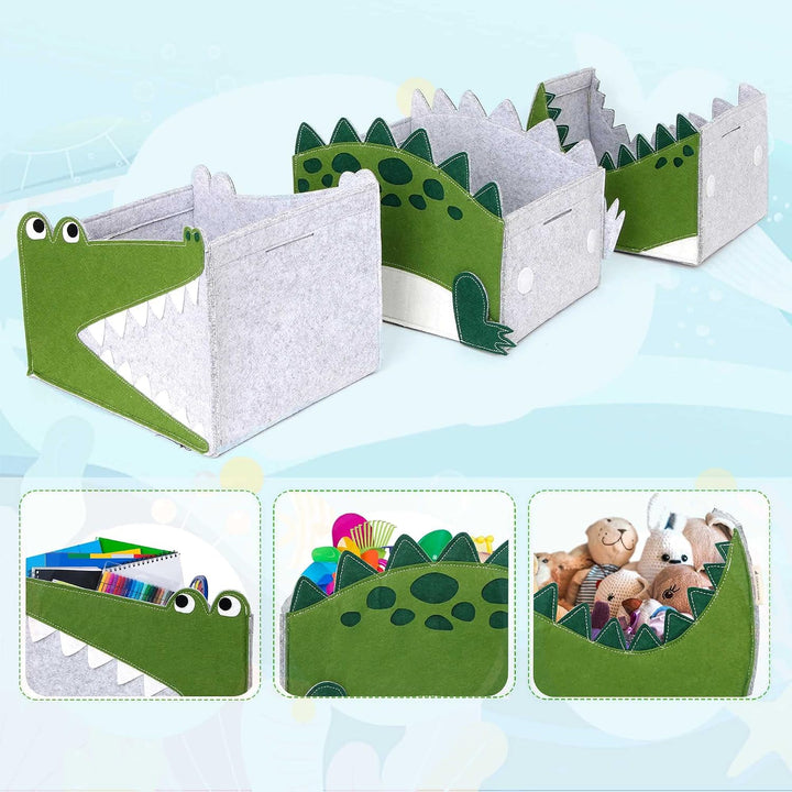 Lucky Sign - Aufbewahrungsbox Kinder Spielzeugkiste aus Filz faltbar für Jungen &amp; Mädchen,85X25X24cm