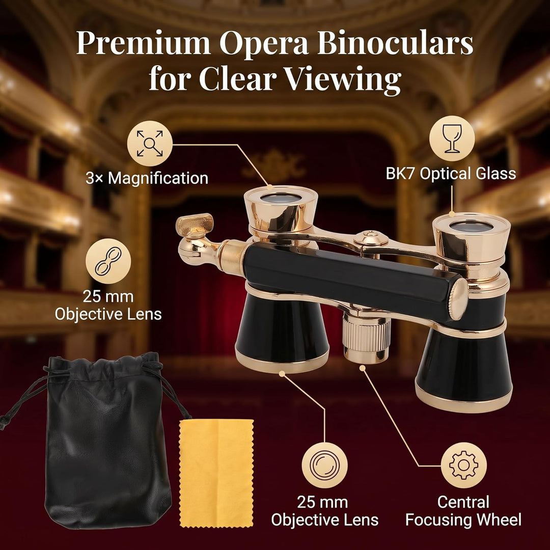 Fernglas für Oper, 3X25 Opera Fernglas Teleskop Theater Tragbares Teleskop Theater Opernglas Ferngla