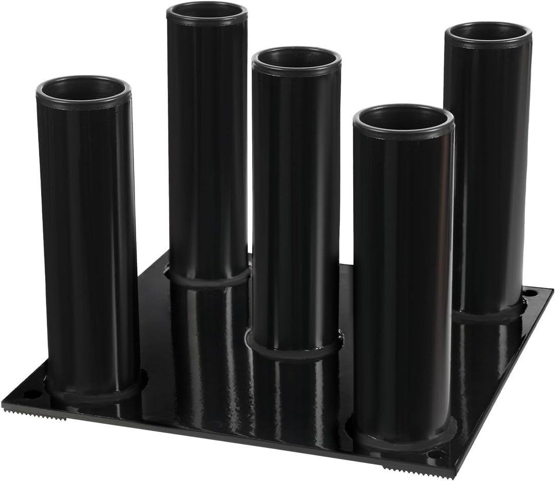 Vertikaler Langhantelständer mit 5 Aufnahmen, Ø 2 Zoll, Stahl | Home Gym Bar Holder Stand, Hantelabl