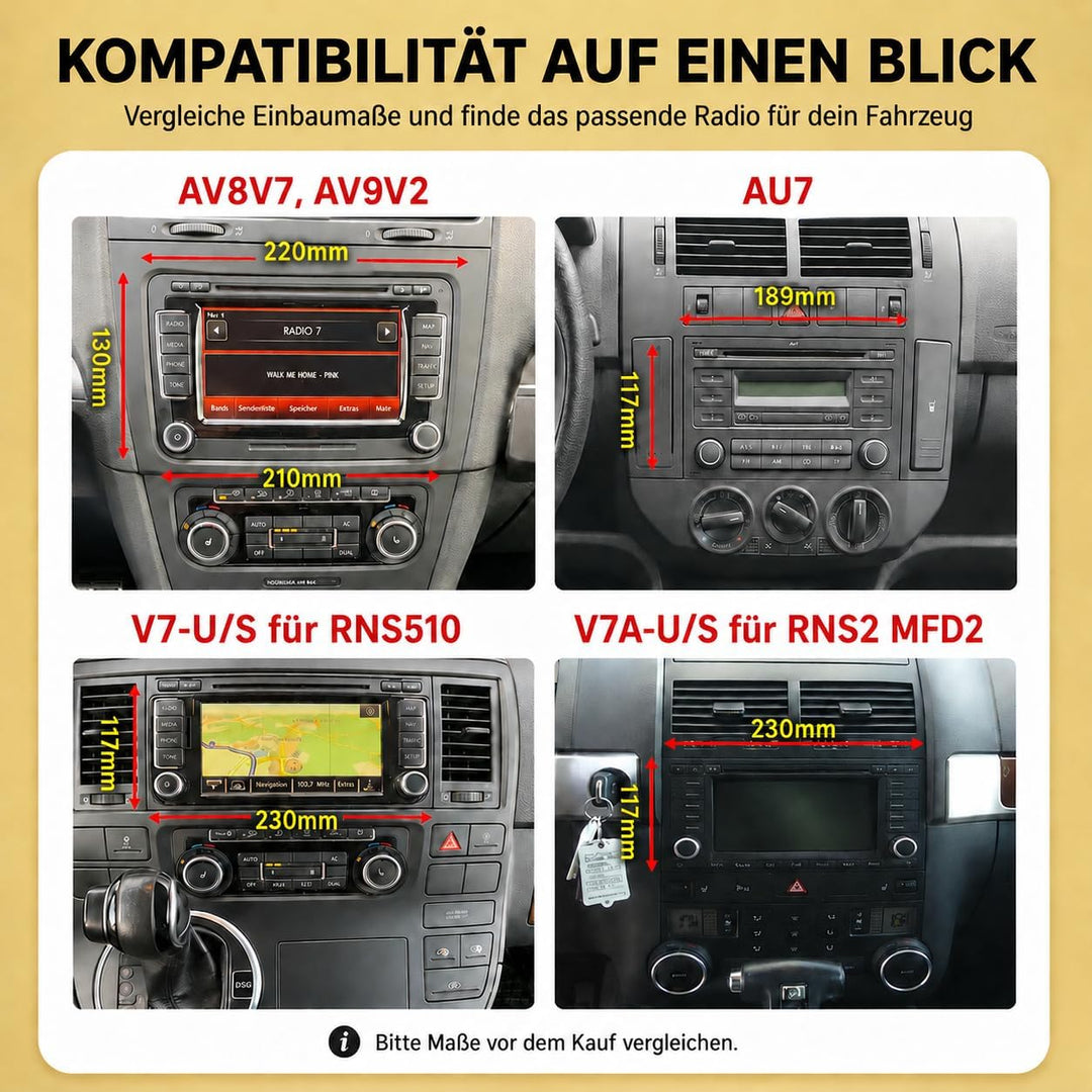 M.I.C. AVTO7 Android 12 Autoradio mit navi Qualcomm Snapdragon 665 4G+64G Ersatz für VW T5 multivan