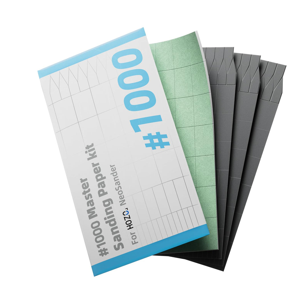 HOZO NeoSander Master Foam Schleifpapier, 1000er Körnung, 4-teilig (3 Standard-Schleifblätter + 1 Sc