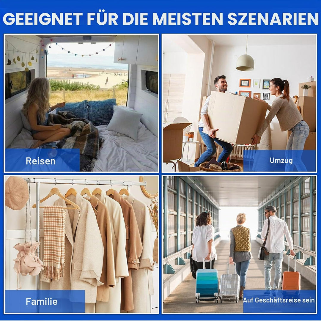 4 Stück 120L Extra Grosse Aufbewahrungstasche, 210D Oxford Heavy Duty Tragetasche mit Verstärkten Gr