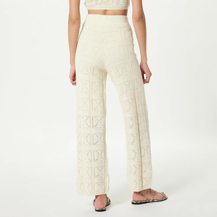 The Drop Damen Hose Diza Pull On Flare Leg Crochet Pant 5XL Grosse Grössen Birke, 5XL Grosse Grössen