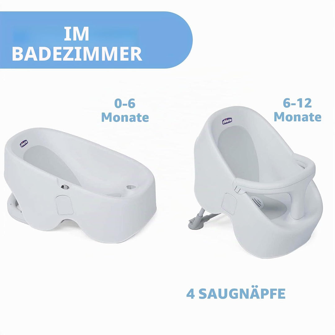 Chicco 00079117190000 Dusch/Wannensitz Bubble Nest, grau, grau