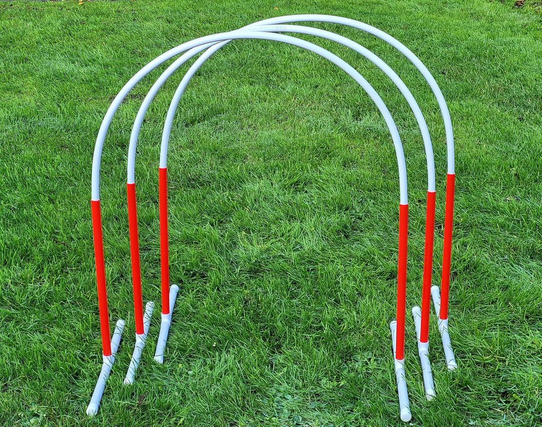 Generisch 3 NADAC Hoopers Bögen mit Ständer (rot), VDH Konform, Fun-Hoopers