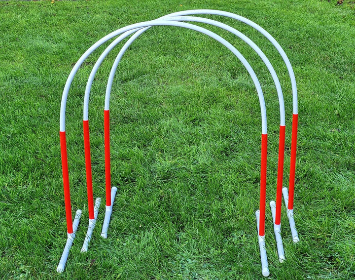 Generisch 3 NADAC Hoopers Bögen mit Ständer (rot), VDH Konform, Fun-Hoopers