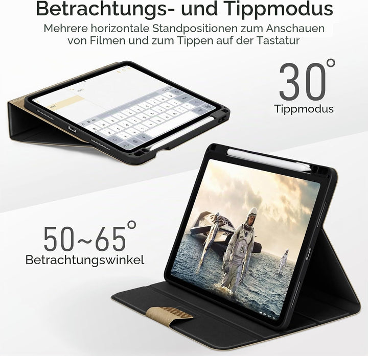 KingBlanc Hülle für iPad Pro 11 Zoll 4. Generation 2022 3./2./1. Gen (2021/2020/2018) mit Stifthalte