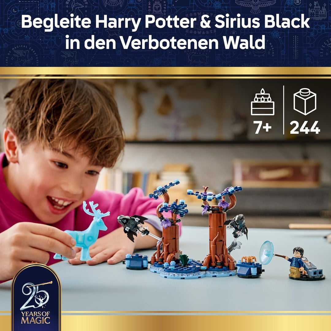 LEGO Harry Potter Verbotener Wald: Expecto Patronum Spielzeug - Modell mit 2 Dementoren, Hirsch und
