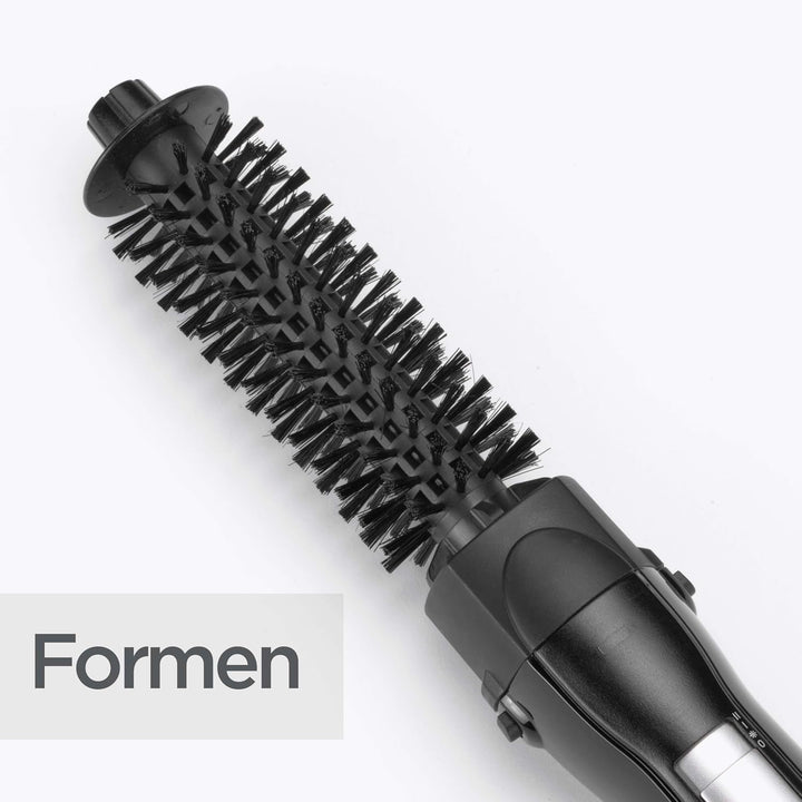 BaByliss Shape und Smooth Wamluftbürste für Kürzere Haare AS82E, 2 Bürstenaufsätze 30mm und 20mm, Kü