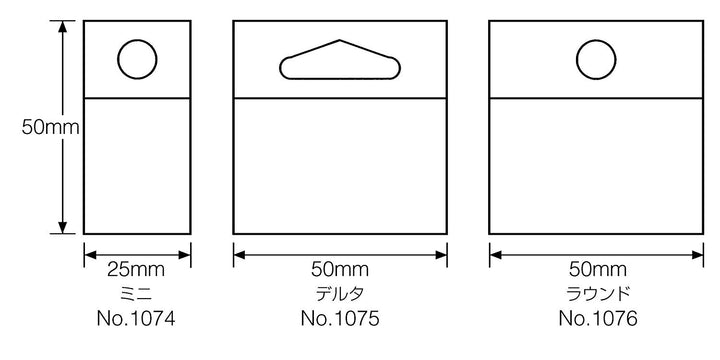 3M Hang Tab 1075, transparent, 5,1 x 5,1 cm, 500 Stück pro Hülle (10 Tabs/Pad 50 Blöcke/Packung) 749