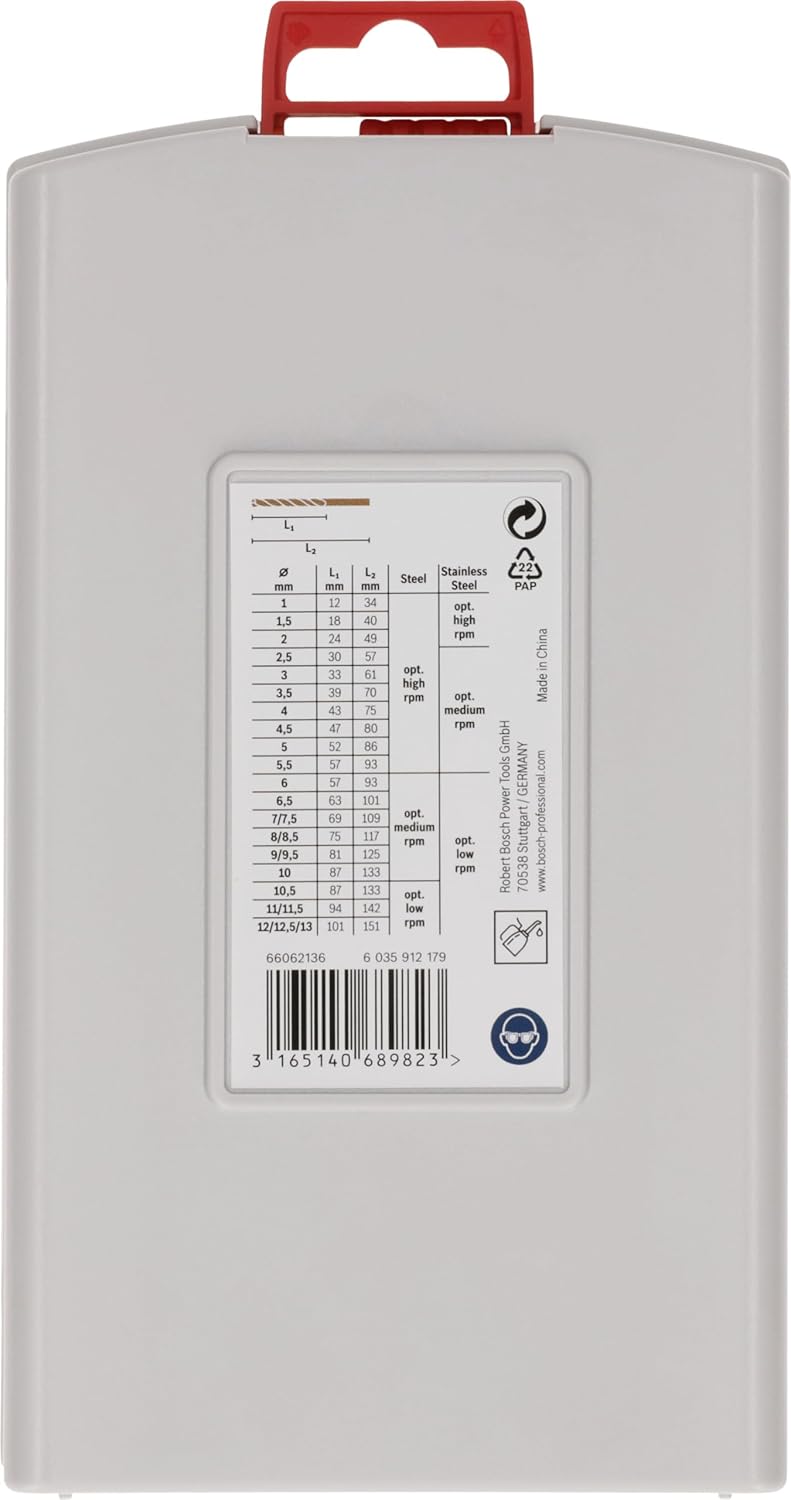 Bosch Professional 25tlg. Metallbohrer-Set HSS-Cobalt ProBox (für Edelstahl, Zubehör Bohrschrauber)