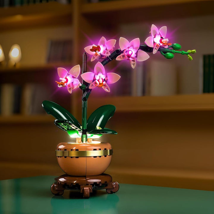 BrickBling Licht-Kit Kompatibel mit Lego 10343 Mini Orchid Botanical Collection Set (Kein Modell), L