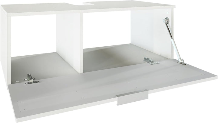 Vladon Waschtisch Waschbecken Unterschrank Aloha V2, Korpus in Weiss matt/Fronten in Weiss Hochglanz