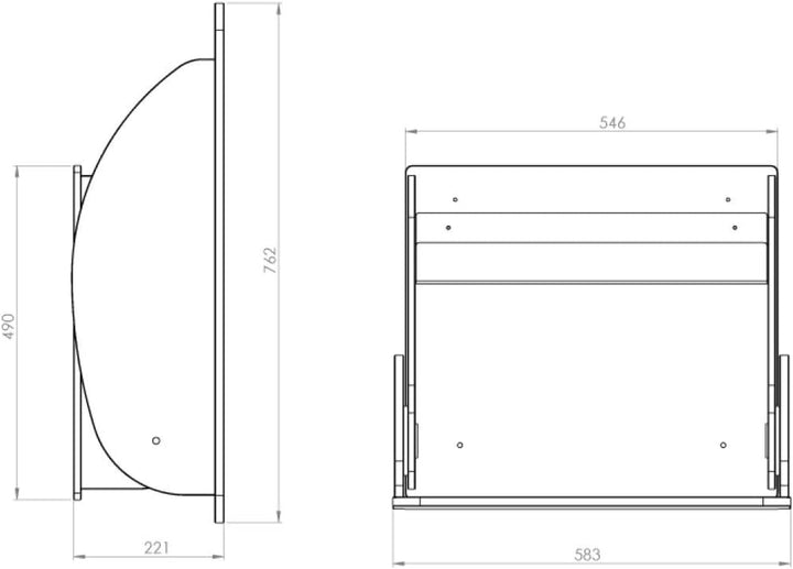 Valencia Wickeltisch- klappbar als Wandwickeltisch, Weiss, Holzwerkstoff, inkl. Wickelauflage