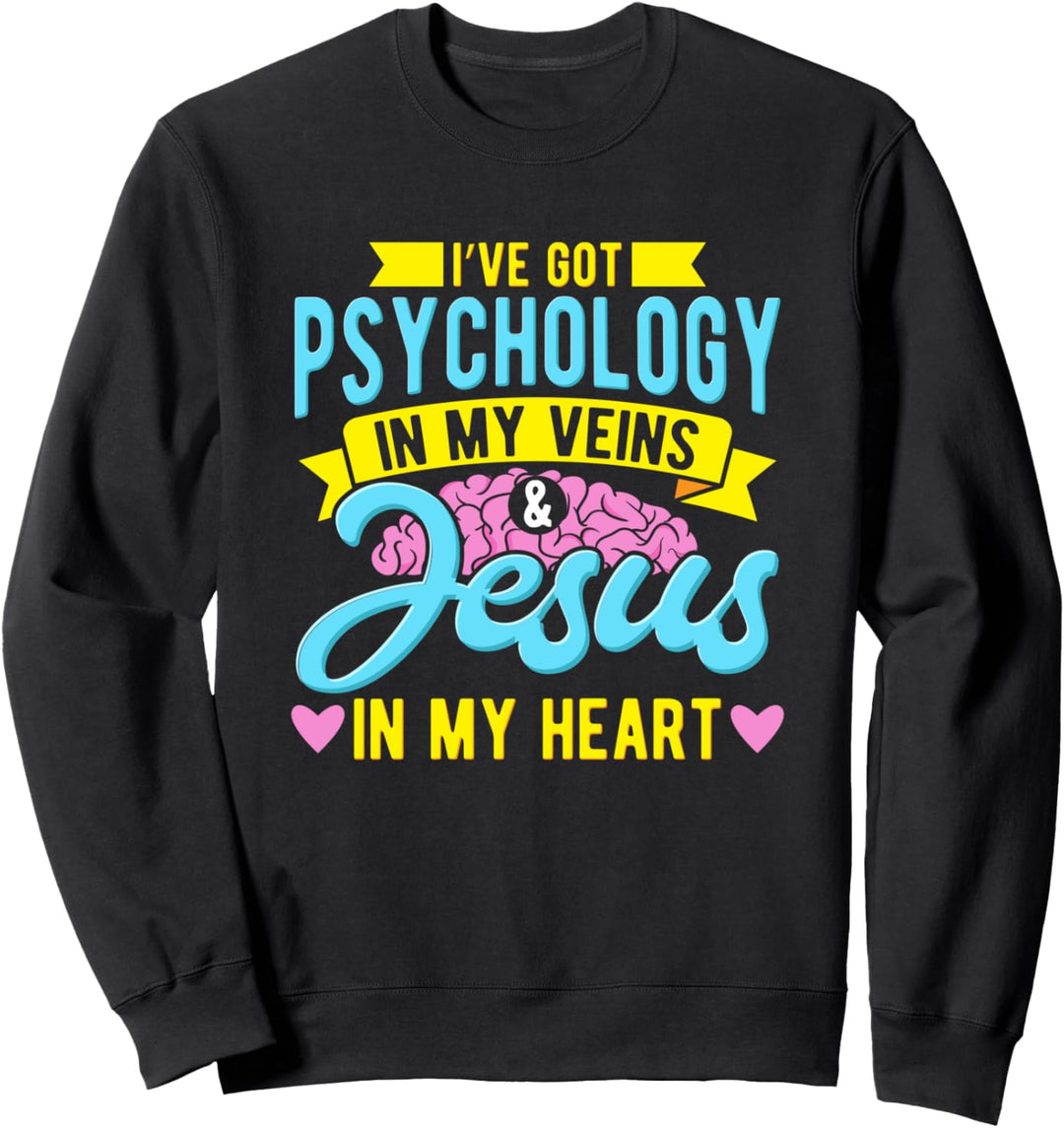 Psychologie-Geschenk für einen Jesus liebenden Psychologen Sweatshirt