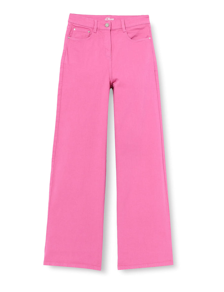 s.Oliver Mädchen Colored Denim, Wide Leg Colored Denim, Wide Leg 176 Slim Rosa 4451, 176 Slim Rosa 4