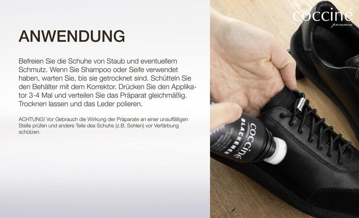 Cocciné - Sneaker Korrektoren Set, Sneakers Whitener und Blackener, Weiss Schuhe und Schwarz Schuhe,