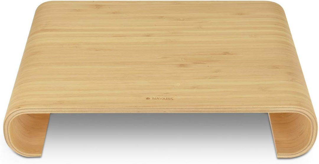 Navaris Bildschirm Holzständer TV Ständer - Computer Tisch Schreibtisch Monitorständer Bank - Schrei