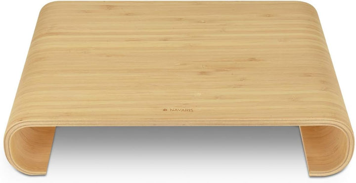 Navaris Bildschirm Holzständer TV Ständer - Computer Tisch Schreibtisch Monitorständer Bank - Schrei