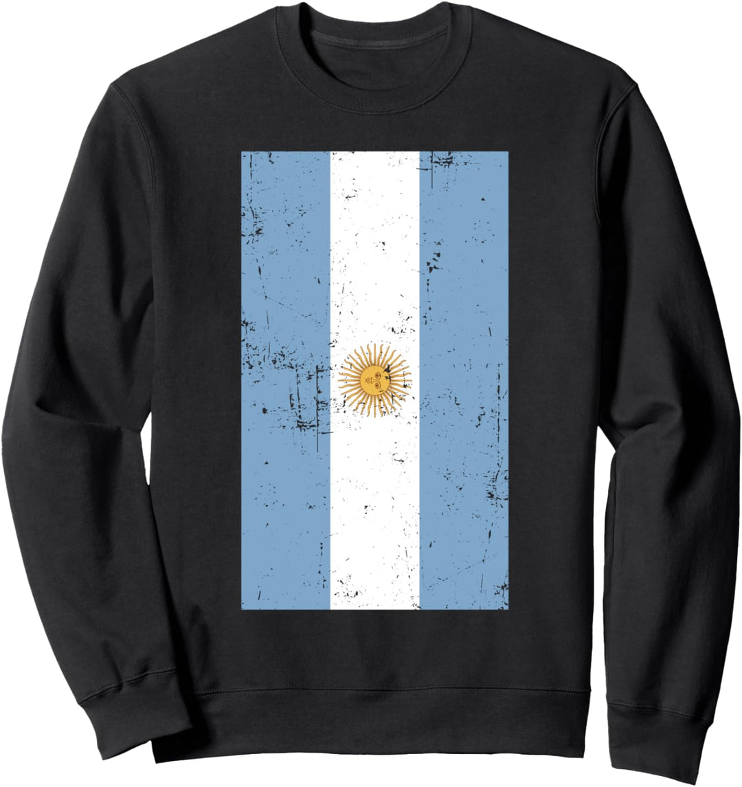 Argentina South America Buenos Aires Distressed Flag Sweatshirt