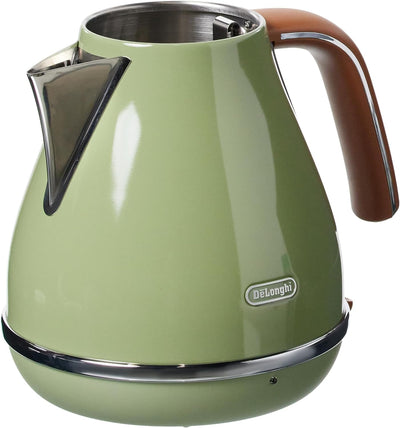 De'Longhi Wasserkocher Icona Vintage KBOV2001.GR - 1,7 l mit Wasserstandsanzeige und 360° Basis, Ede