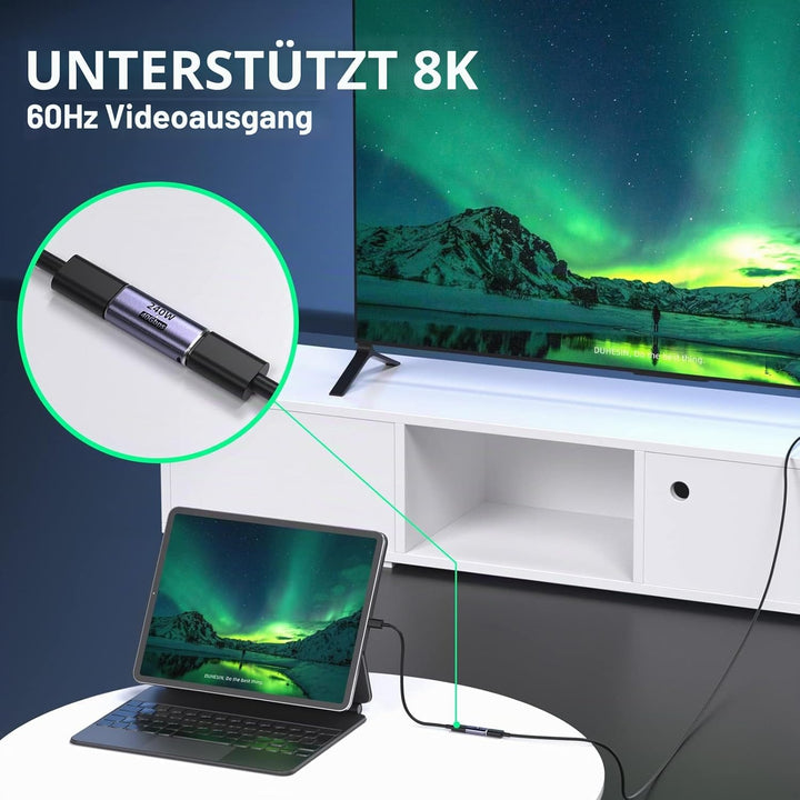USB-C-Kupplung (4 Stück) Buchse auf Buchse Adapter Mit PD 240W 40Gbps 8K 60hz Video Kompatibel für T