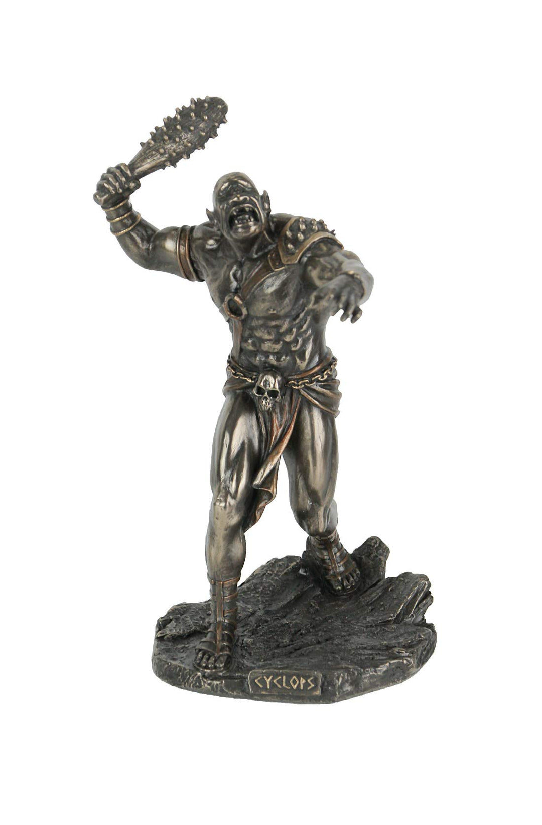 Veronese Design Cyclops Club-Skulptur aus Kunstharz, 21,5 cm, bronzefarben
