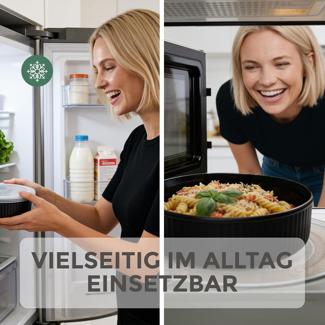 Hausfelder Vorratsdosen, 6er Set, 2x2 | 6er Set, 2x2, mit Deckel, Vorratsdosen, Frischhaltedose, Gef
