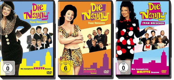 Die Nanny Staffel 1-3 (1+2+3, 1 bis 3) Die komplette Serie [DVD Box Set], DVD