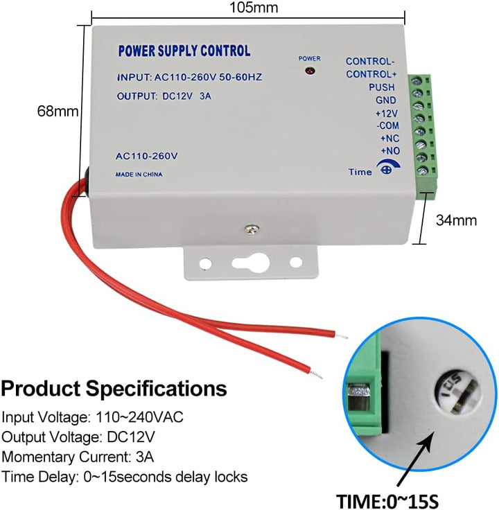 QTTYELOK Bluetooth Tuya Türzugangskontrollsystem Kit IP68 Wasserdichter Fingerabdruck Biometrics RFI