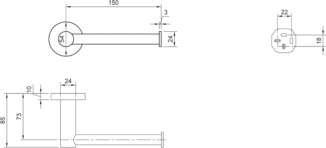 Villeroy & Boch Elements Tender Toilettenpapierhalter ohne Deckel, Klopapierhalter für Wandmontage,