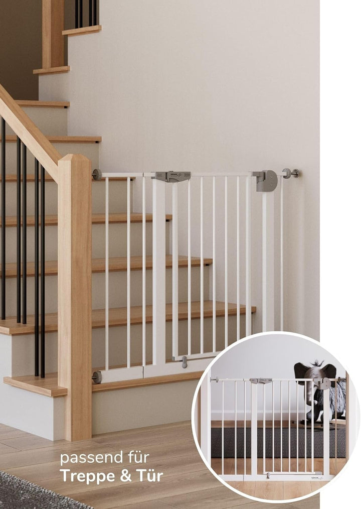 Sämann Türschutzgitter & Treppenschutzgitter zum Klemmen ohne Bohren - für Öffnungen von 75-145 cm -