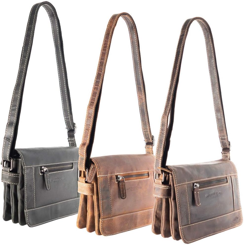 Arrigo Schoudertas Schultertasche Braun (Donkerbruin), Braun (Donkerbruin)