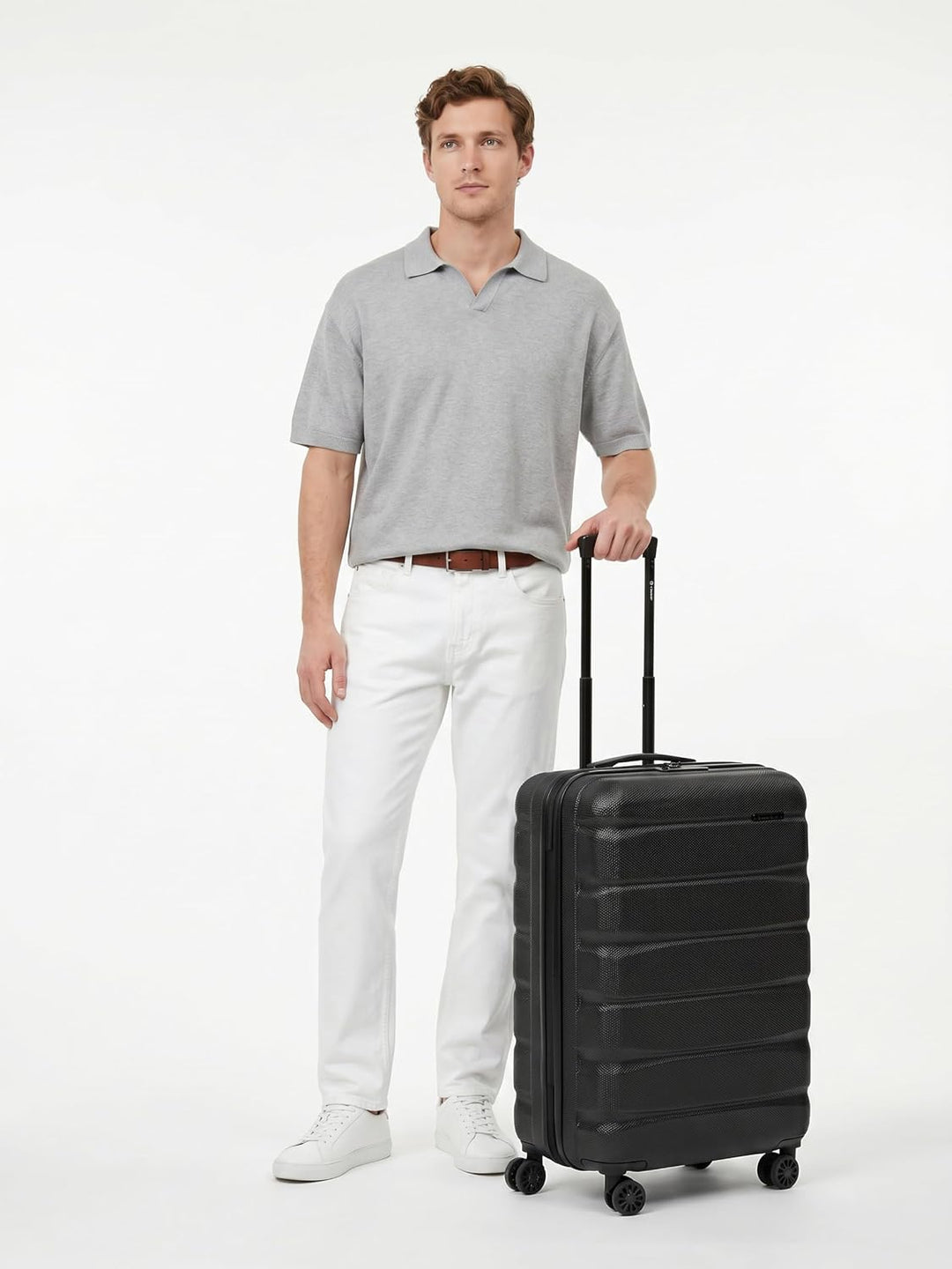 Franky Check-in Koffer für Damen und Herren | mittelgrosser Trolley 44,5 x 28 x 66 cm aus hochwertig