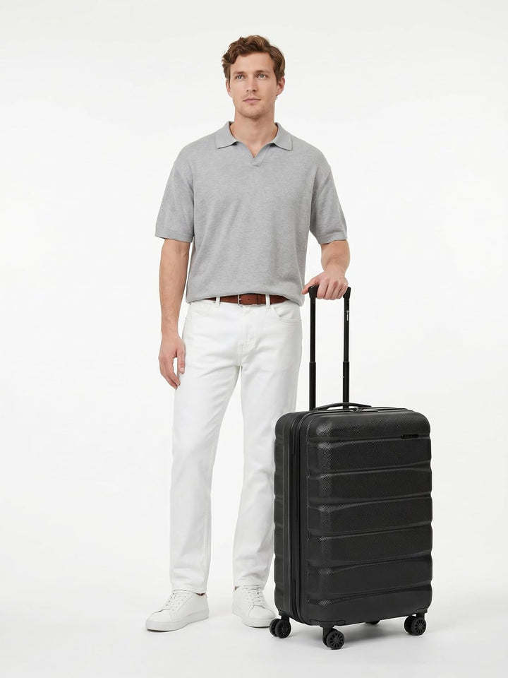 Franky Check-in Koffer für Damen und Herren | mittelgrosser Trolley 44,5 x 28 x 66 cm aus hochwertig